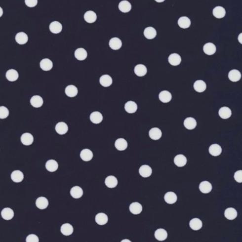 Navy & White Polka Dots fabric